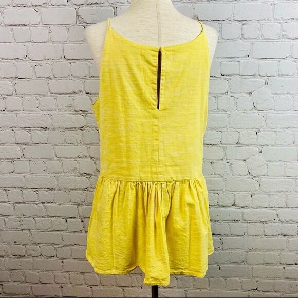 Harlowe & Graham Yellow Cotton Skirted Strappy Top - Picture 4 of 10